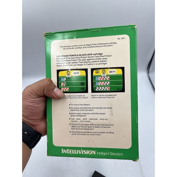 CIB Las Vegas Poker and Blackjack (Intellivision) COMPLETE IN BOX, TESTED - Picture 6 of 7